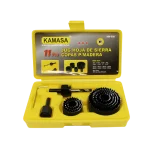 JUEGO DE SIERRA COPAS PARA MADERA 11 PZAS (19-64MM) KAMASA